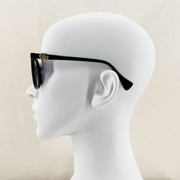 Gucci GG1071 Cat Eye Sunglasses Black Gray OS - Picture 11 of 15